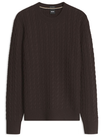 boss πλεκτο crew neck h-furlan καφε
