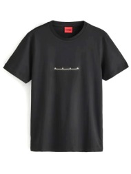 hugo t-shirt datri logo μαυρο