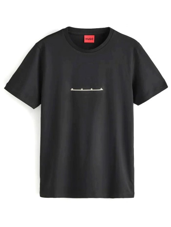 hugo t-shirt datri logo μαυρο
