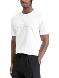 hugo t-shirt datri logo λευκο
