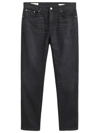 gant παντελονι jeans slim fit mid rise μαυρο