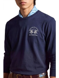 la martina t-shirt regular fit logo μπλε