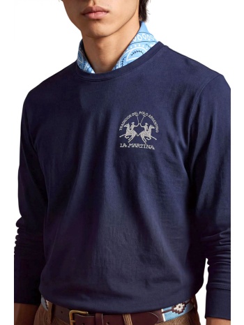 la martina t-shirt regular fit logo μπλε