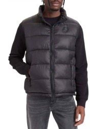 karl lagerfeld μπουφαν φουσκωτο αμανικο vest logo μαυρο
