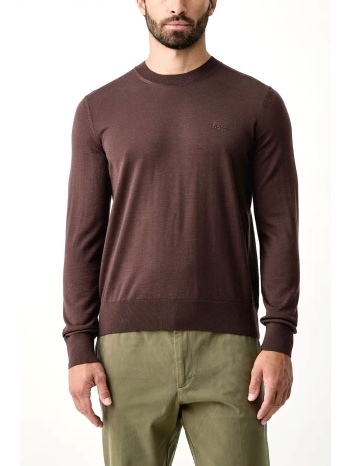 boss πλεκτο crew neck h-leno-l καφε
