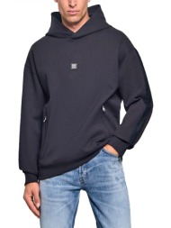 hugo φουτερ hoodie deryhood τσεπες μεταλλικο logo μαυρο