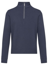 nautica φουτερ pique fleece mock neck μπλε