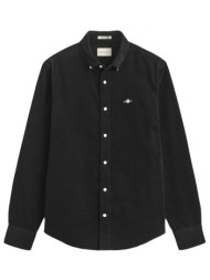 gant πουκαμισο κοτλε reg corduroy shirt μαυρο