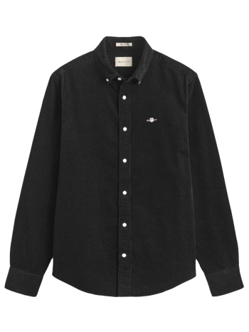 gant πουκαμισο κοτλε reg corduroy shirt μαυρο