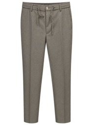 boss παντελονι chino modern regular fit λαστιχο μεση c-kane1-rds-bh μπεζ