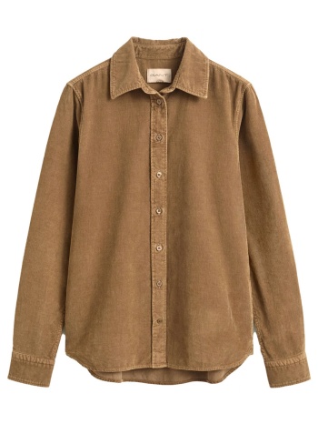 gant πουκαμισο regular fit cordroy shirt μπεζ