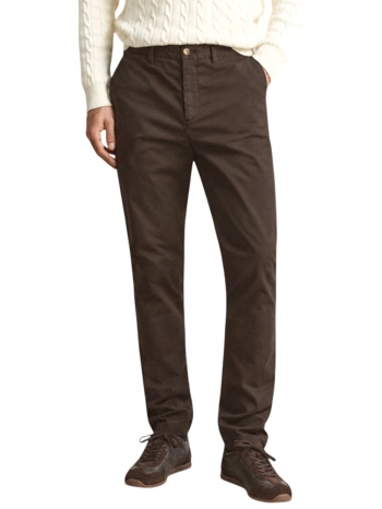 gant παντελονι chino classic slim καφε