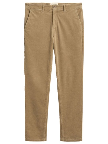 gant παντελονι κοτλε slim cord chinos μπεζ