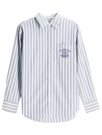 gant πουκαμισο regular classic poplin graphic shirt ριγε