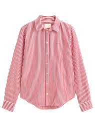 gant πουκαμισο regular fit classic poplin striped shirt ριγε κοκκινο-λευκο