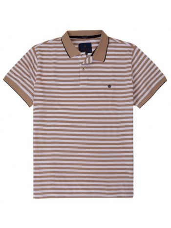 dors polo pique striped μπεζ σε προσφορά