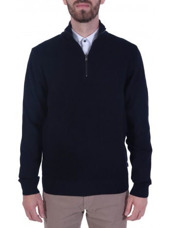 boss πλεκτο half zip madan μπλε σε προσφορά