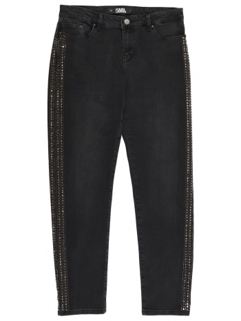 karl lagerfeld παντελονι jeans sparkle tape denim pants γκρι σε προσφορά