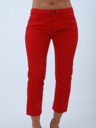 armani jeans παντελονι 5τσεπο j10 vanilla slim fit κοκκινο