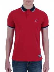 superdry polo pique sportstyle twin tipped κοκκινο