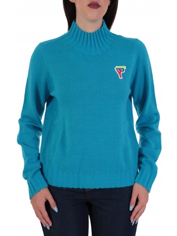 ice play πλεκτο high neck logo τυρκουαζ σε προσφορά