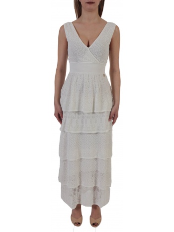 relish φορεμα μακρυ δαντελα βολαν german λευκο σε προσφορά