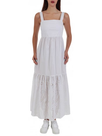 marella emme φορεμα nuvola broderie τιραντα βολαν λευκο σε προσφορά