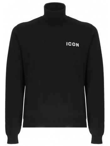 dsquared2 πλεκτο icon turtleneck μαυρο σε προσφορά