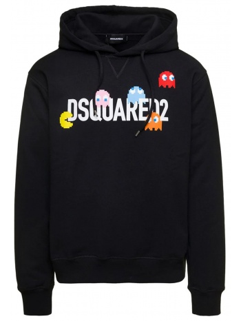 dsqyared2 φουτερ logo pac-man cool fit hoodie μαυρο σε προσφορά