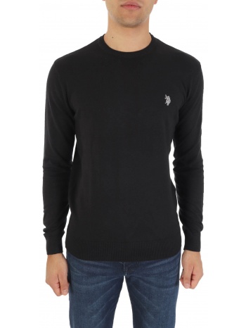u.s. polo assn πλεκτο crew neck leon μαυρο σε προσφορά