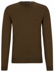 boss πλεκτο round neck botto-l χακι