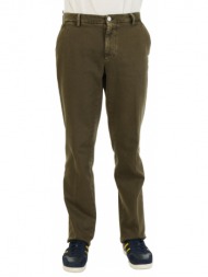 trussardi jeans παντελονι chino relaxed bull old dyed aviator χακι