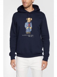 ralph lauren φουτερ hoodie logo bear μπλε