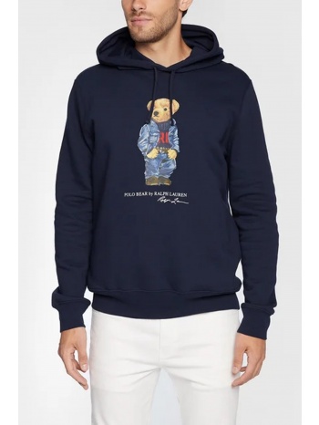 ralph lauren φουτερ hoodie logo bear μπλε σε προσφορά