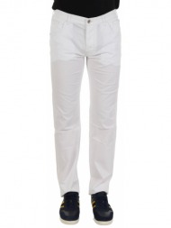 armani jeans παντελονι j08 5τσεπο φερμουαρ πισω τσεπες λευκο