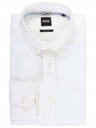 boss πουκαμισο button down casual fit c-hal-bd-c1-223 λευκο
