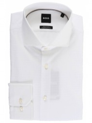 boss πουκαμισο καρω regular fit h-joe-spread -c1-222 λευκο