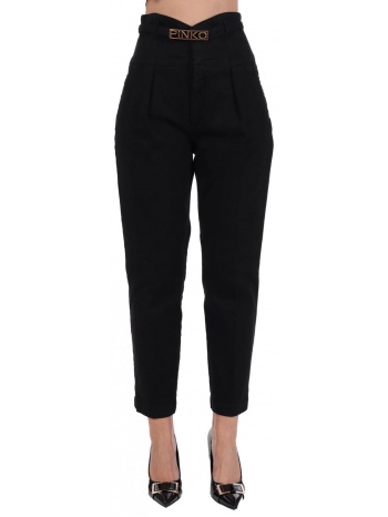 pinko παντελονι ariel 32 ψηλομεσο ζωνη μαυρο σε προσφορά