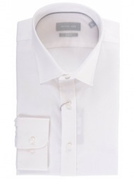 michael kors πουκαμισο engineered logo slim fit stretch λευκο