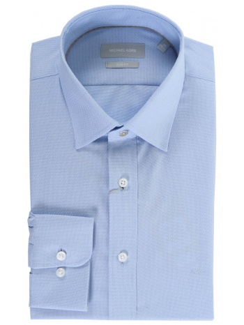 michael kors πουκαμισο μικροσχεδιο modern fit stretch σιελ σε προσφορά