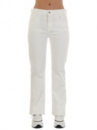 emporio armani παντελονι jeans woman 5 pocket flair regular fit λευκο