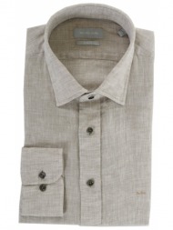 michael kors πουκαμισο slim fit λινο μπεζ