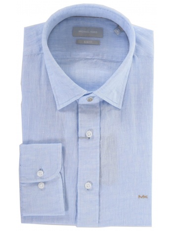 michael kors πουκαμισο slim fit λινο σιελ σε προσφορά