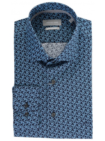 michael kors πουκαμισο modern fit mk diagonal print μπλε σε προσφορά