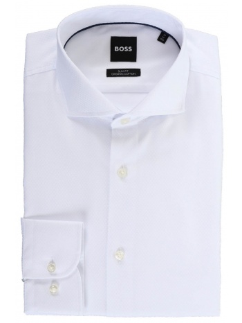 boss πουκαμισο μικροσχεδιο slim fit organic cotton