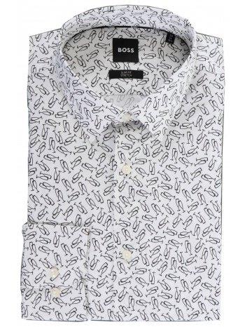 boss πουκαμισο μικροσχεδιο slim fit stretch σε προσφορά