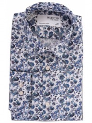 selected πουκαμισο floral slhslimpen-danny μπλε