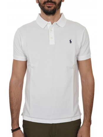ralph lauren polo slim fit stretch mesh bsr λευκο σε προσφορά