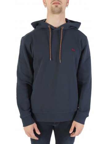harmont & blaine φουτερ hoodie over fit logo μπλε σε προσφορά