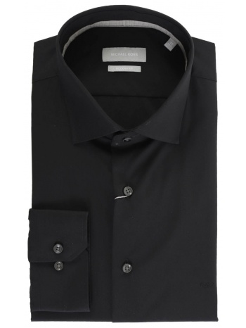 michael kors πουκαμισο modern fit stretch μαυρο